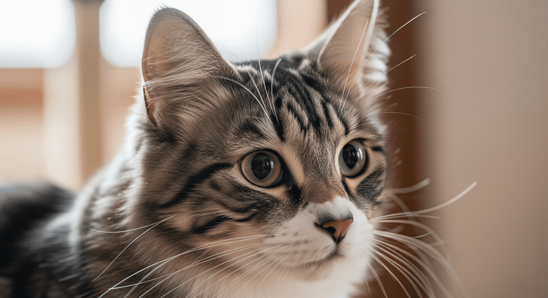 귀를 세운 고양이 이미지